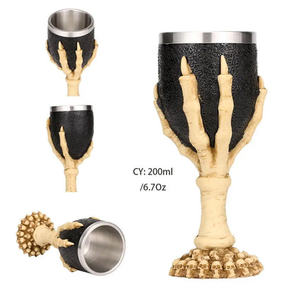 Coolest Gothic Resin Stainless Steel Dragon Goblet