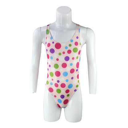 Brand Sexy mens underwear shaper print dot man bodysuit jumpsuit thongs mankini ZJH0869L