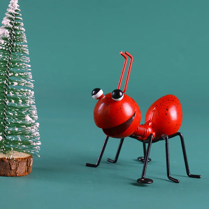 New 4-1PC Ant Decor Outdoor Garden Cute Insect Metal Ant Living Room Wall Art Sculptures Wall Hang Home Decors Jewelry Ornament
