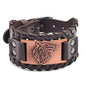 Trendy Viking Bracelet Nordic Rune Compass God Bird Charm Men's Bracelet New Fashion Leather Woven Jewelry Accessorie Party Gift