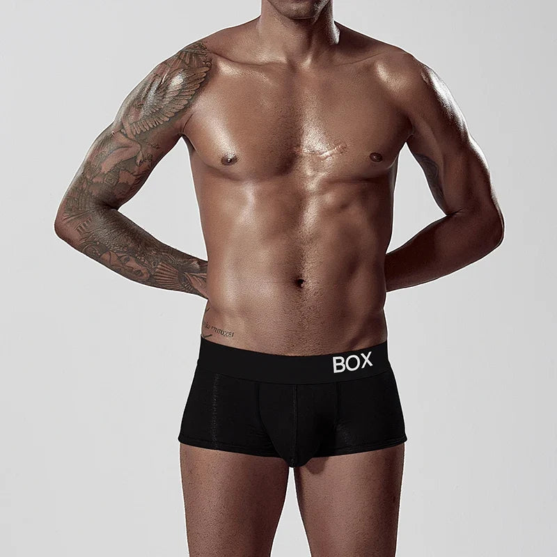 ORLVS Men's Panties Sexy Man Undewear Boxer Men Underpants Boxershort Underpant Male Panties 3D Pouch Shorts Under Wear Pants