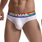 Jockmail Gay Underwear Men Briefs Sexy Transparent Mesh Underpant Rainbow colors , Breathable Shorts calzoncillos hombre slip