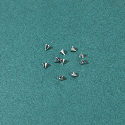 ZS Stainless Steel Fake Lip Studs Stick-on Eyebrow Ring Non Piercing Jewelry Fake Nose Studs Face Piercing Jewelry Dermal Anchor