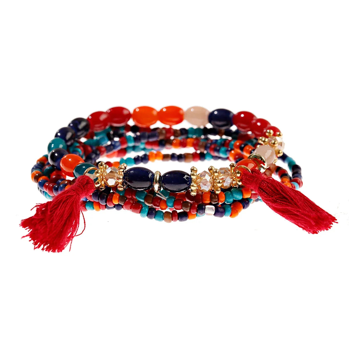3pcs Boho Bohemian Pink Butterfly Pendant Charm Beads Bracelets Set For Women Stone Wristband Bracelet Bangles Pulseras Feminina