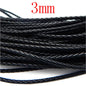 5m 3/4/6mm Braided Leather Cord Rope Strip Thread for DIY Pendant Neck Weaving Bracelet Jewelry Making Supplies Crafts Accessory