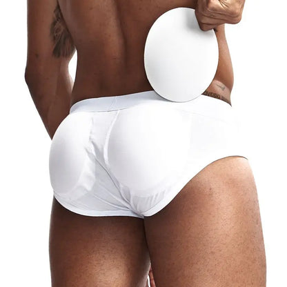 JOCKMAIL Sexy Men padded hip and butt underwear push up cup bulge enhancing underwear gay men underwear briefs includes 2 pads