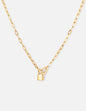 Heart Lock Paperclip Chain Necklace