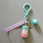 Women Cake Key Chain Fashion Cute French pastries Keychain Bag Charm Car Key Ring Wedding Party gift Jewelry 17278