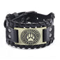 Trendy Viking Bracelet Nordic Rune Compass God Bird Charm Men's Bracelet New Fashion Leather Woven Jewelry Accessorie Party Gift