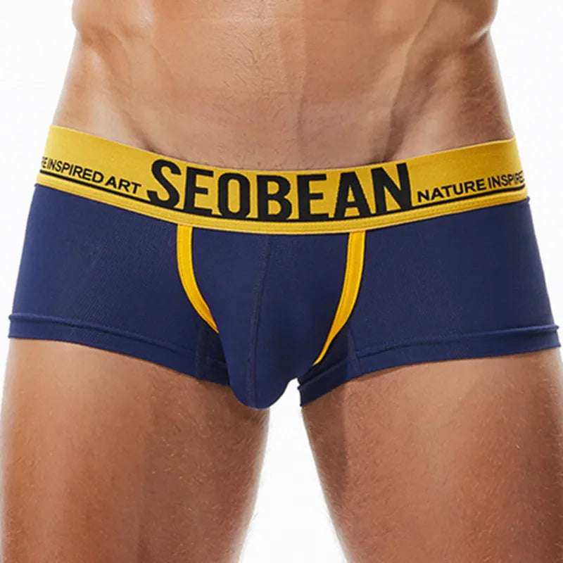 SEOBEAN Mesh Breathable Men's Boxers Sexy Underwear Boxer Shorts Men Underpants Boxershorts Male Panties Boxer for Man