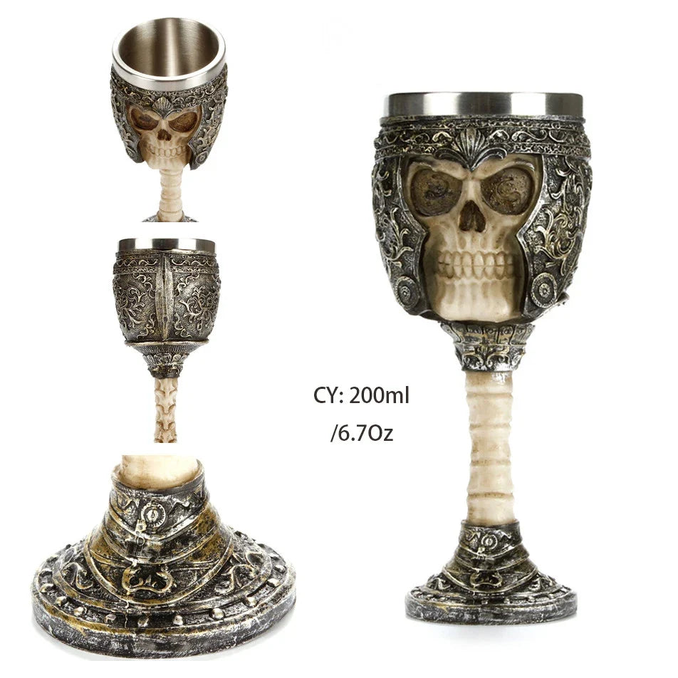 Coolest Gothic Resin Stainless Steel Dragon Goblet