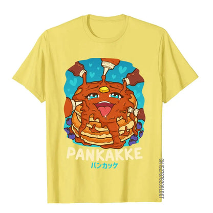 Funny Naughty Foodie Pun Kawaii Pankakke Japanese Pancake T-Shirt Cotton Men T Shirts Beach Tops T Shirt High Street