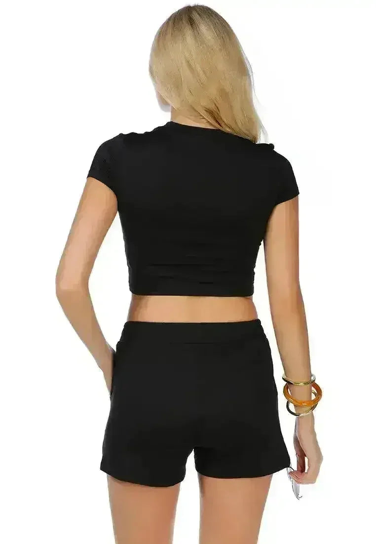 Solid Cotton Elastic Shorts | Comfortable Casual Shorts -femstylo