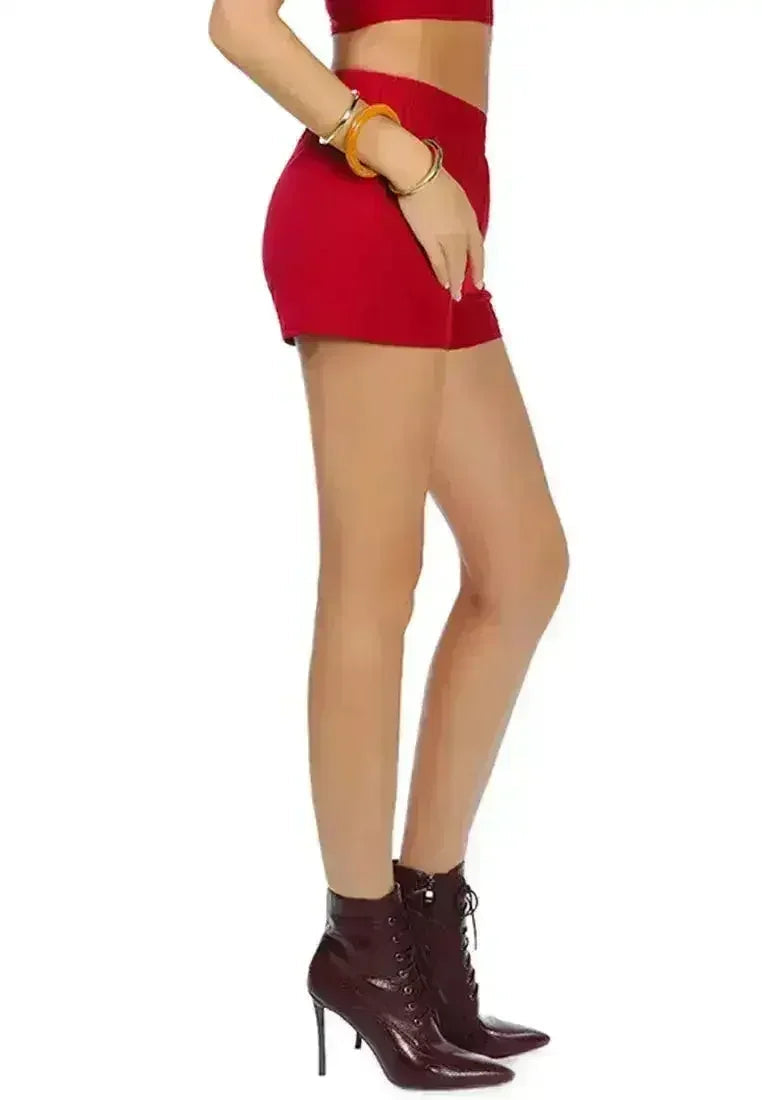 Solid Cotton Elastic Shorts | Comfortable Casual Shorts -femstylo