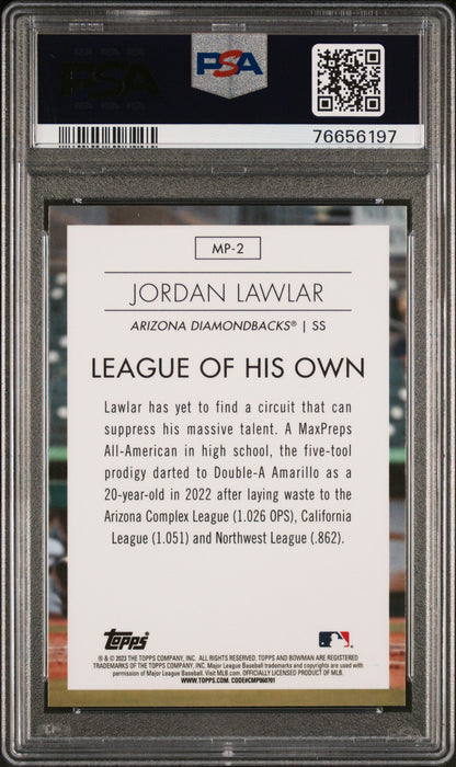 Graded 2023 Topps Bowman Jordan Lawler #MP2 Modern Prospects Rookie RC Baseball Card PSA 10 Gem Mint