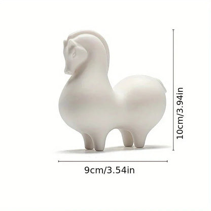 Horse Figurine - Decorative Ceramic White
