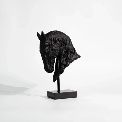 Horse Head - Decorative Black Figurine