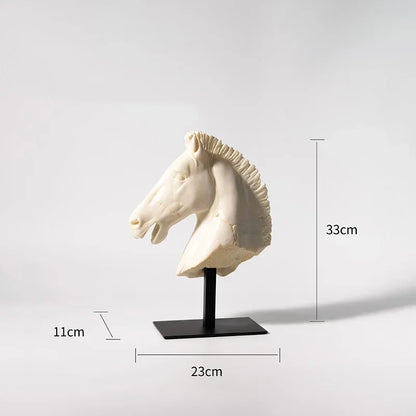 Horse Head - Retro Bronze Statue