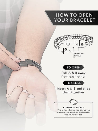 Brown Leather & Silver Box Chain Bracelet
