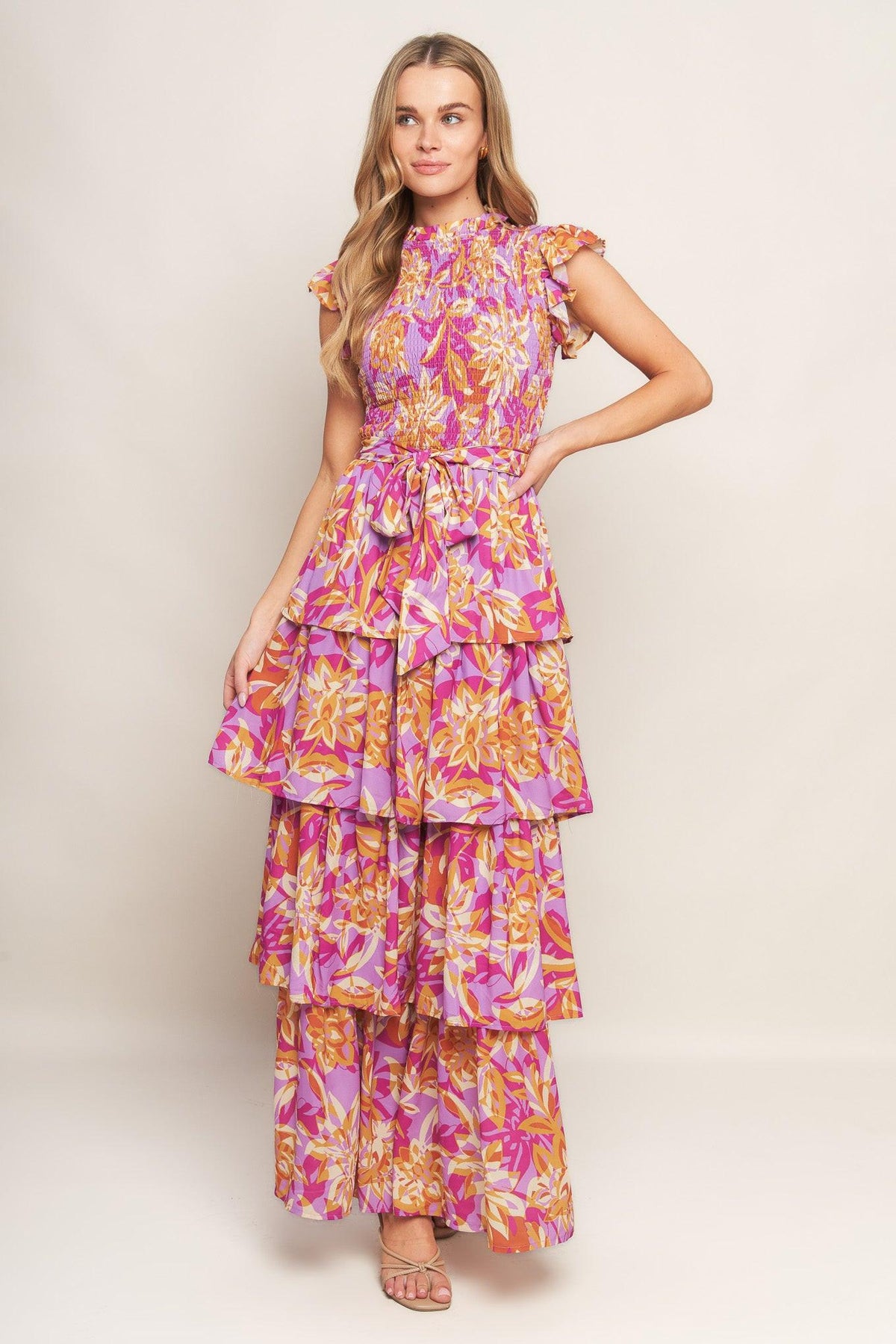 GETTING STARTED WOVEN MIDI DRESS