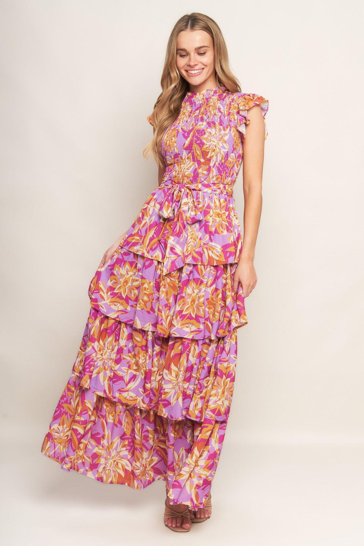 GETTING STARTED WOVEN MIDI DRESS