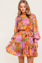 MUTED GARDEN WOVEN MINI DRESS