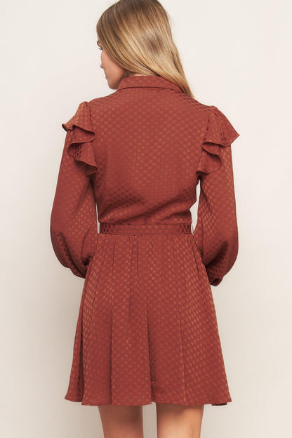 CALL IT LOVE WOVEN MINI DRESS