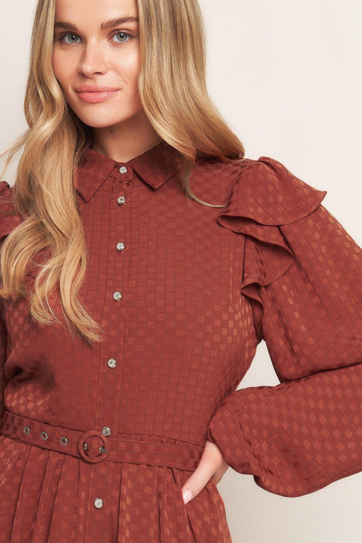 CALL IT LOVE WOVEN MINI DRESS