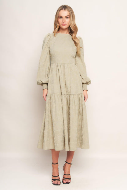 NEBULA NIGHTS WOVEN MIDI DRESS