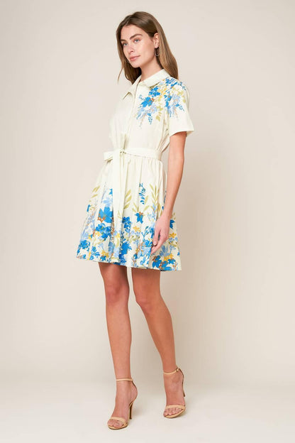 ALWAYS REMARKABLE WOVEN MINI DRESS