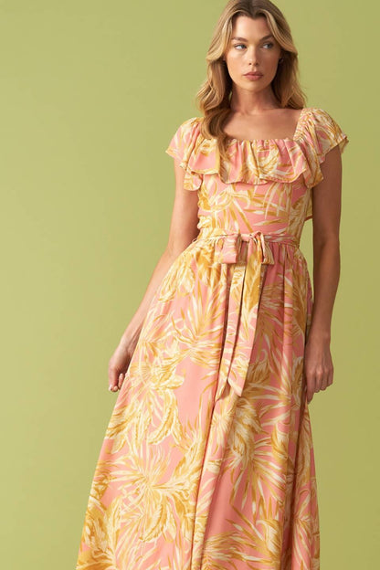THE ART OF BALANCE WOVEN MIDI DRESS