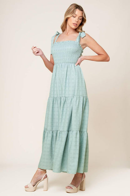 HORIZONS AHEAD WOVEN MAXI DRESS
