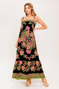 SUMMER GLOW BLACK WOVEN MAXI DRESS