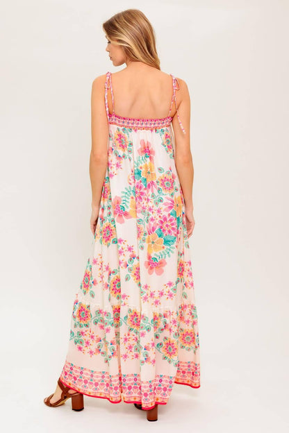 SUMMER GLOW IVORY WOVEN MAXI DRESS