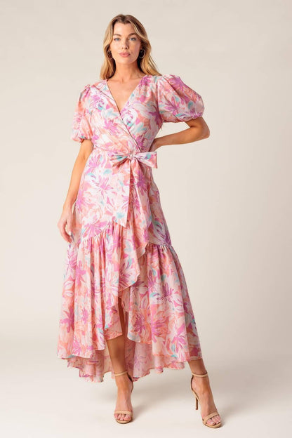 BLESS YOUR HEART CORAL WOVEN MINI DRESS