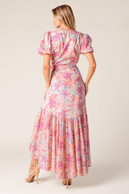 BLESS YOUR HEART CORAL WOVEN MINI DRESS