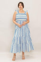 MIDSUMMER PETALS WOVEN MIDI DRESS