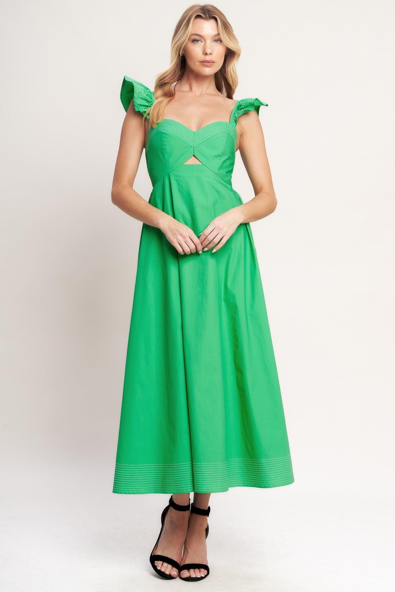BEAUTIFULLY UNEXPECTED WOVEN MIDI DRESS
