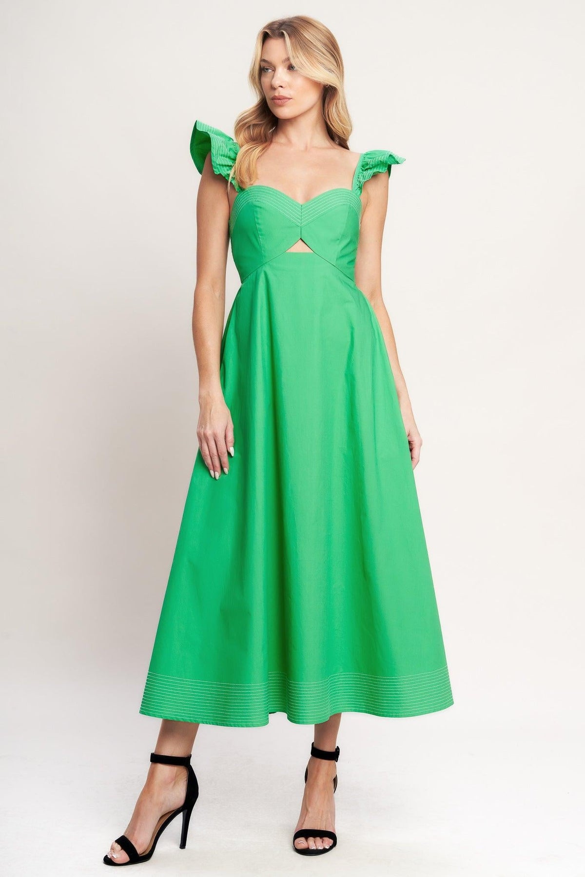 BEAUTIFULLY UNEXPECTED WOVEN MIDI DRESS