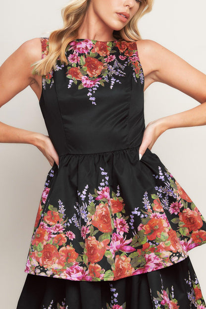 THE BOTANICAL BALLGOWN WOVEN MIDI DRESS