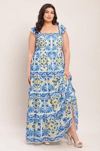 SALTY AIR SWEETHEART WOVEN MAXI DRESS