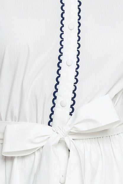 A LITTLE BIT LOVELY WOVEN MINI DRESS
