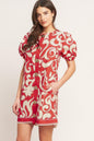 STRAIGHT & STRONG WOVEN MINI DRESS