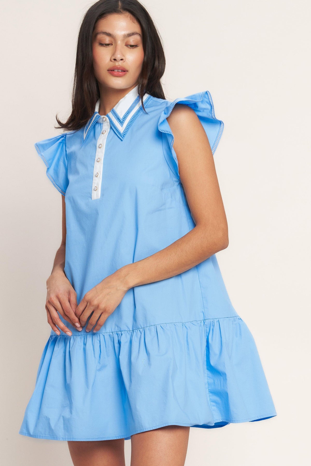 SWEET DAYS WOVEN MINI DRESS