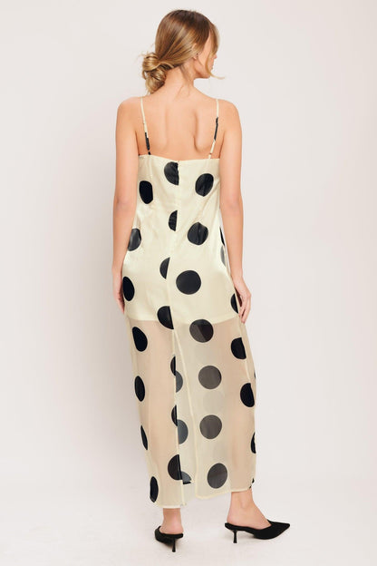 AVANT DOT WOVEN MIDI DRESS
