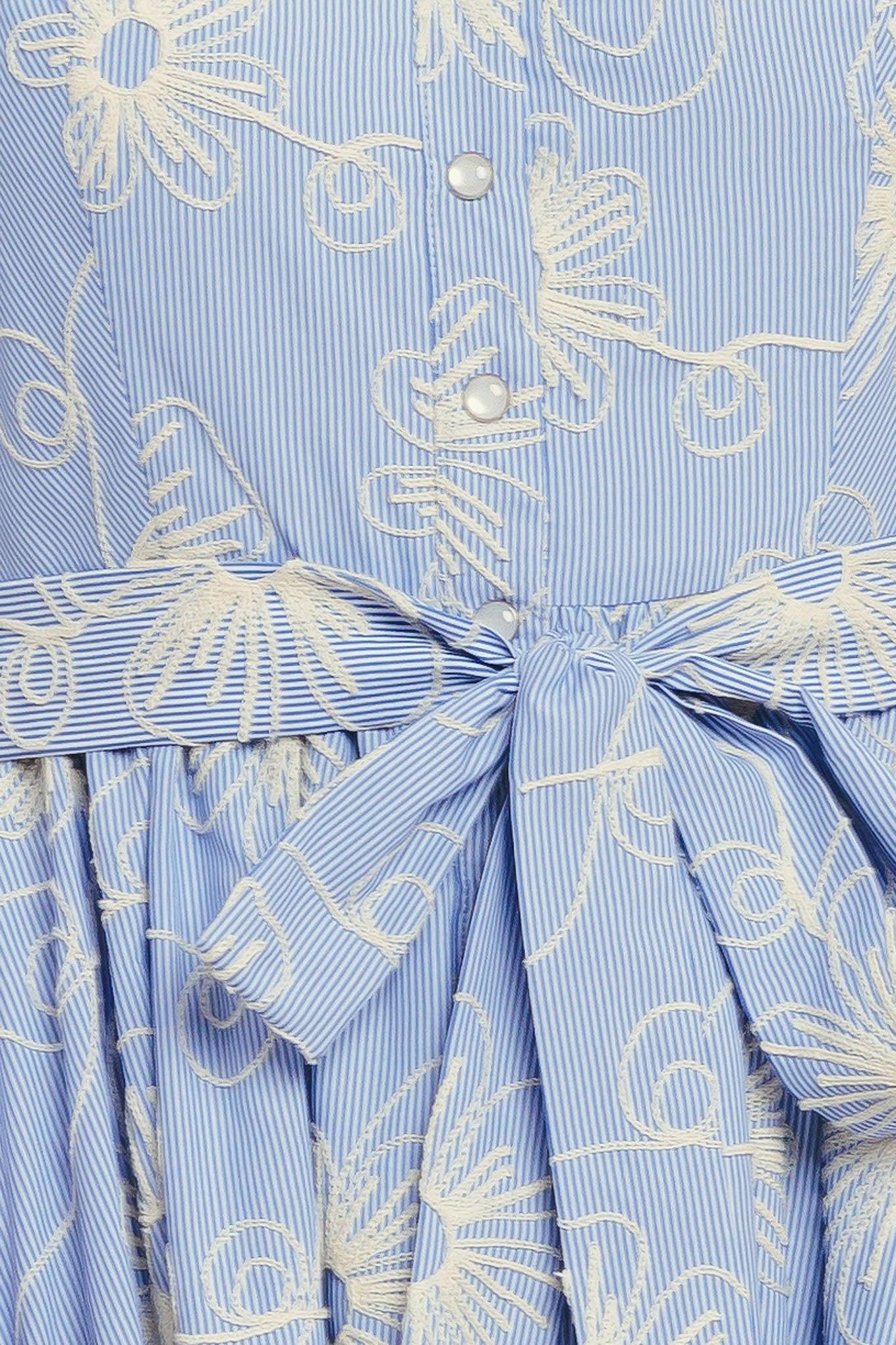 SUMMER SKETCH FLORA WOVEN MIDI DRESS