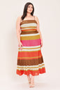 HEAT WAVES POWER MESH MIDI DRESS