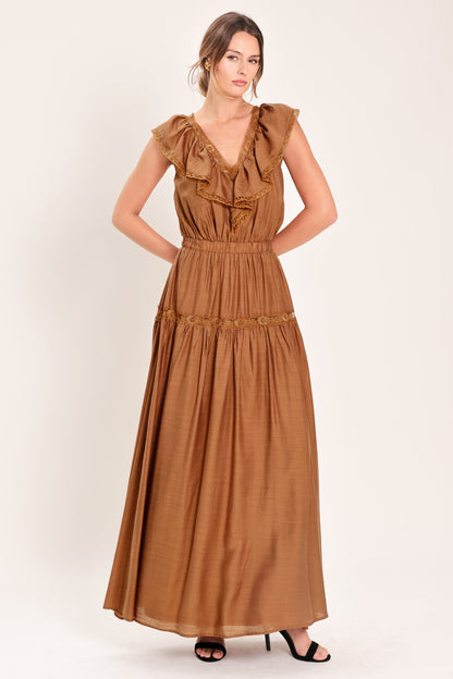 SUNSET DRIVE WOVEN MAXI DRESS