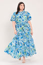 OCEAN GARDEN WOVEN MIDI DRESS