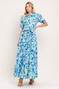 OCEAN GARDEN WOVEN MIDI DRESS